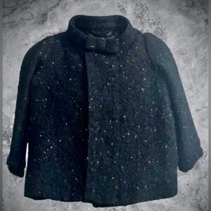Baby GAP Toddler Girls’ Wool Blend, Black Lightweight Coat sz 3T